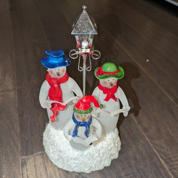 *3 FOR $9* Kmart Vintage Battery Operated Light Up Snowman Carolers Figurine - Picture 1 of 7